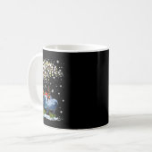Dolphin Reindeer Hat Weihnachtsbaum Funny Xm Kaffeetasse (Vorderseite Links)