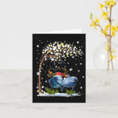 Dolphin Reindeer Hat Weihnachtsbaum Funny Xm Karte (Gelbe Blume)