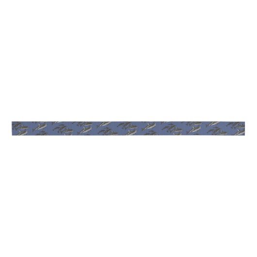 Dolphin Ribbon Papier Custom Dolphin Art Ribbon Ripsband (Vorderseite)