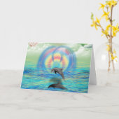 Dolphin Rising Karte (Gelbe Blume)