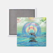 Dolphin Rising Magnet (Vorderseite/Rückseite)