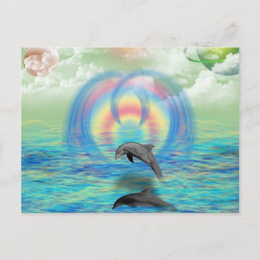 Dolphin Rising Postkarte (Vorderseite)