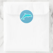 Dolphin Runder Aufkleber (Tasche)
