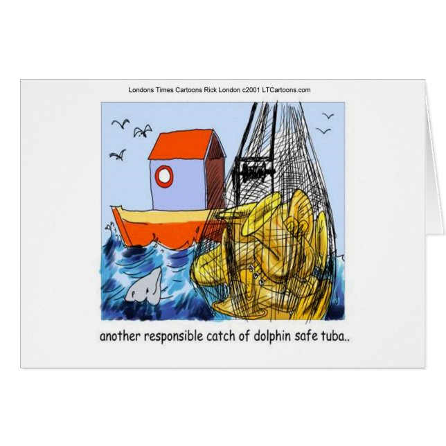 Dolphin-Safe Tuba Funny (Vorderseite (Horizontal))