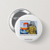 Dolphin Safe Tuba Funny New Button (Vorne & Hinten)
