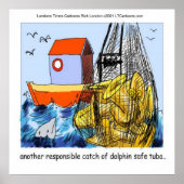Dolphin-Safe Tuba Funny Poster (Vorne)