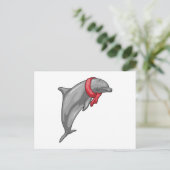 Dolphin Scarf Postkarte (Stehend Vorderseite)