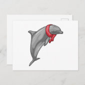 Dolphin Scarf Postkarte (Vorne/Hinten)