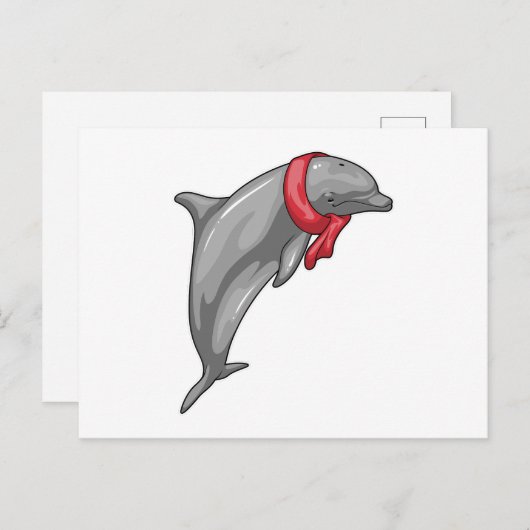 Dolphin Scarf Postkarte (Vorne/Hinten)