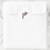 Dolphin Scarf Runder Aufkleber (Tasche)