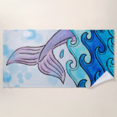 Dolphin-Schwanz Strandtuch (Vorderseite)