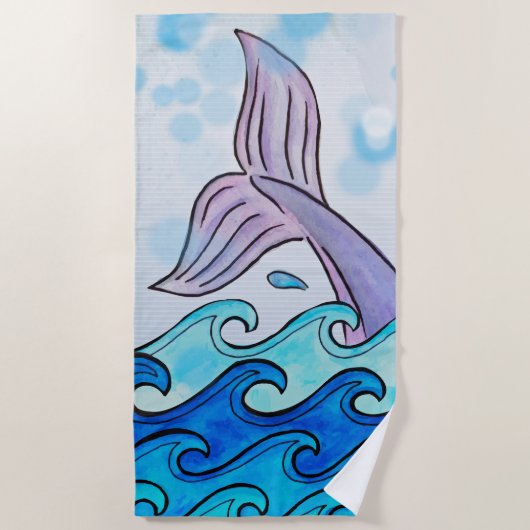 Dolphin-Schwanz Strandtuch (Vorderseite)