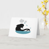 Dolphin Schwimmen Geburtstagskarte Karte (Gelbe Blume)