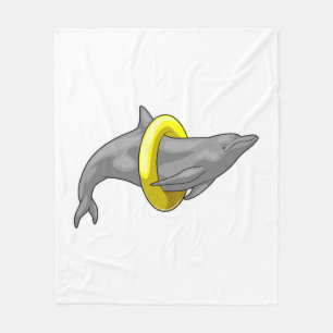Dolphin Schwimmen Lifebuoy Fleecedecke