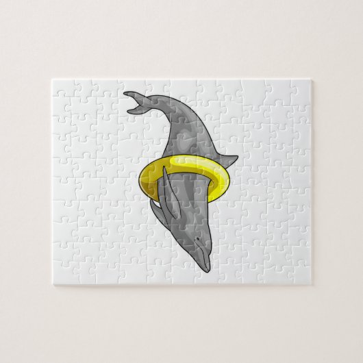 Dolphin Schwimmen Lifebuoy Puzzle (Horizontal)