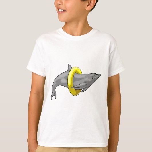 Dolphin Schwimmen Lifebuoy T-Shirt (Vorderseite)