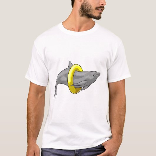 Dolphin Schwimmen Lifebuoy T-Shirt (Vorderseite)