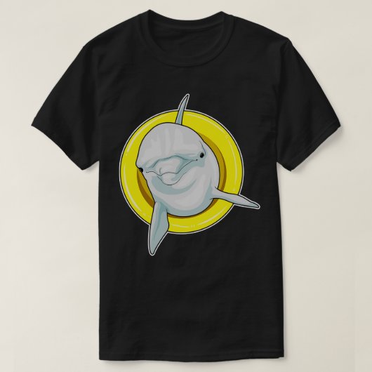 Dolphin Schwimmen Lifebuoy T-Shirt (Design vorne)