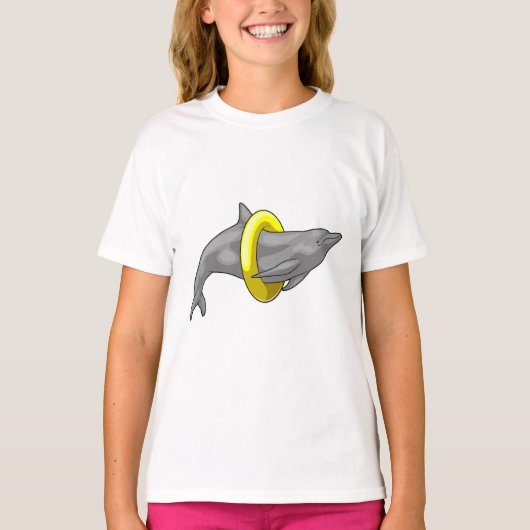 Dolphin Schwimmen Lifebuoy T-Shirt (Vorderseite)