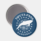 Dolphin Scuba Diving Rangiroa Lagoon - Tiputa Pass Magnet (Vorderseite/Rückseite)