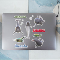 Dolphin Sea Life Set Name Monogram