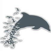 Dolphin Seagulls Mergo Aufkleber (Vorderseite)