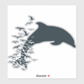 Dolphin Seagulls Mergo Aufkleber (Blatt)