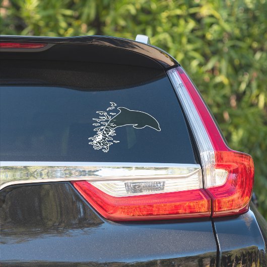 Dolphin Seagulls Mergo Aufkleber (Auto Seite)