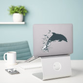 Dolphin Seagulls Mergo Aufkleber (Laptop auf Schreibtisch)