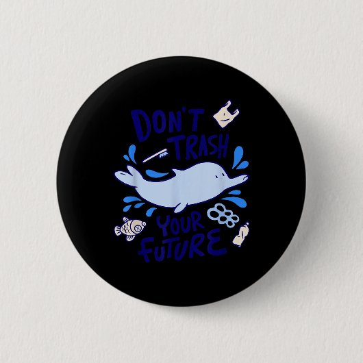 Dolphin Seas Environmental Protection Climate Chan Button (Vorderseite)
