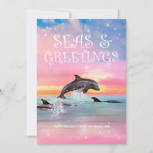 Dolphin Seas & Greetings Beach Weihnachten (Vorderseite)