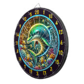 Dolphin Serenity Coral Reef Dartboard Dartscheibe (Vorderseite rechts)