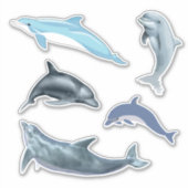 Dolphin Shaped Stickers Kids Party Aufkleber (Vorderseite)