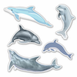 Dolphin Shaped Stickers Kids Party Aufkleber