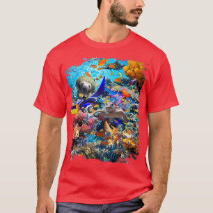 Dolphin Shark Turtle Coral Sea Fish The Restaurant T-Shirt
