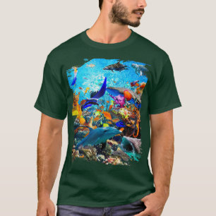 Dolphin Shark Turtle Coral Sea Fish The Restaurant T-Shirt