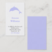 Dolphin Silhouette Children Play Date Card Telefonnummerkarte (Vorne/Hinten)