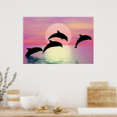 Dolphin-Silhouette Poster (Küche)