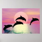 Dolphin-Silhouette Poster (Vorne)