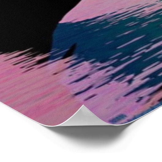 Dolphin-Silhouette Poster (Ecke)