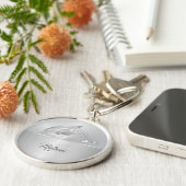 Dolphin Silver Monogram Schlüsselanhänger (Seite)