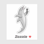 Dolphin Singer Mikrofon Aufkleber (Blatt)