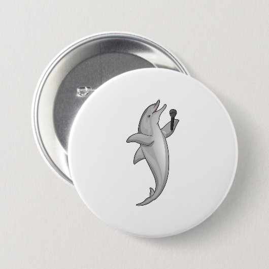 Dolphin Singer Mikrofon Button (Vorne & Hinten)