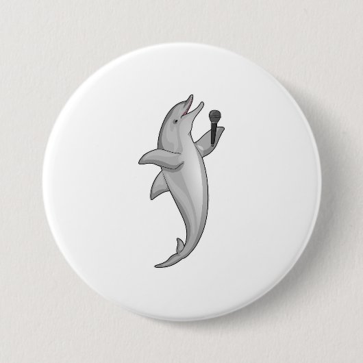 Dolphin Singer Mikrofon Button (Vorderseite)
