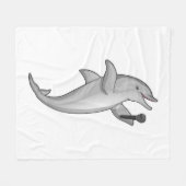 Dolphin Singer Mikrofon Fleecedecke (Vorderseite (Horizontal))