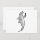 Dolphin Singer Mikrofon Postkarte (Vorne/Hinten)