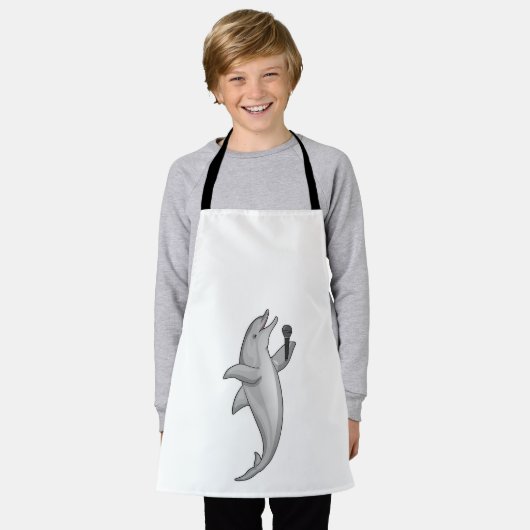 Dolphin Singer Mikrofon Schürze (Getragen)