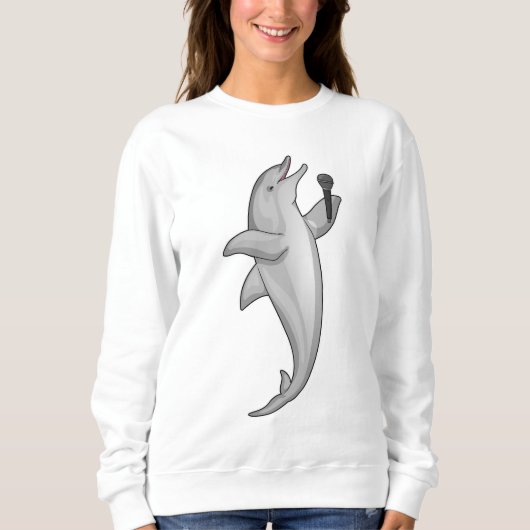 Dolphin Singer Mikrofon Sweatshirt (Vorderseite)