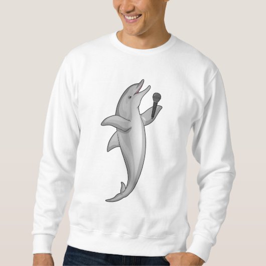 Dolphin Singer Mikrofon Sweatshirt (Vorderseite)