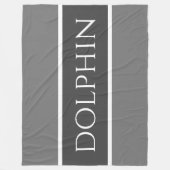 DOLPHIN Sleek Hübsch zwei Tone Graue Streifen Fleecedecke (Vorderseite)